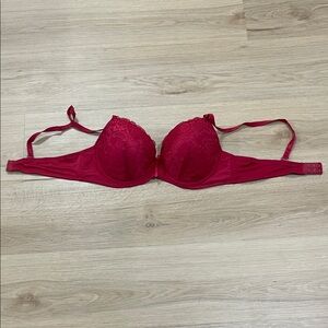 Elegant Red Lace Bra